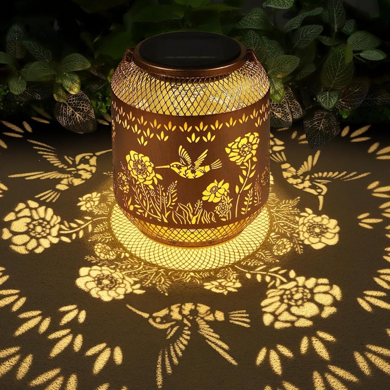 Doogarden Solar Lanterns Outdoor Waterproof Christmas Birthdays Gifts for Women Mom Grandma Butterfly Garden Decor Metal Hanging Solar LED Lights for Patio(Butterfly Flock-2P) - Image 4